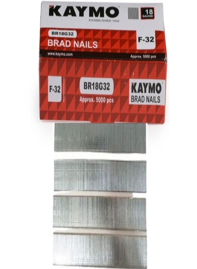 Kaymo F-Series 18G Brad Nails 32 mm - 5000 Nails | Heavy-Duty Steel Fasteners for Woodwork, Modular Kitchens, MDF, Canvas Art, Construction | High Precision | Compatible with Kaymo Brad Nailers - Image 2